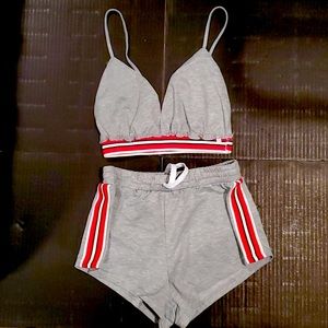 Jersey knit fashion short set
